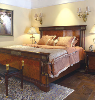 BED ATHENS BURL QUEEN