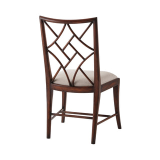 A DELICATE TRELLIS SIDE CHAIR