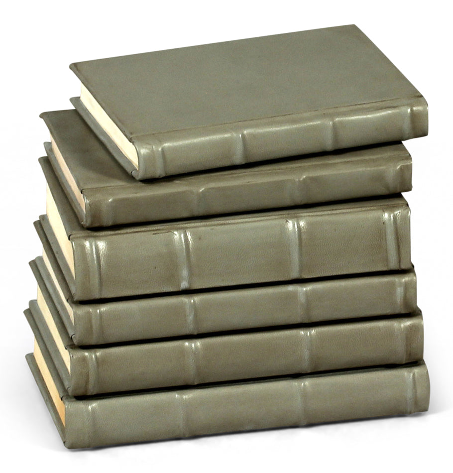 Books, Set Of 6, Antique Grey