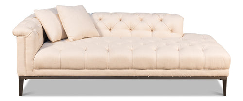 Fainting Couch, Off White Linen