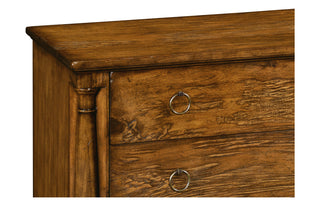 Large Country Walnut Chest of Drawers