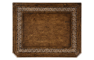 Versailles Tudorbethan Dark Oak Side Table with Slide 494470-TDO