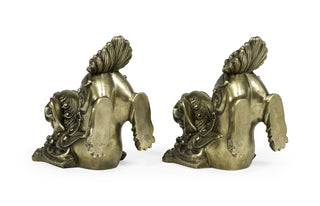 Antique Brass Foo Dog Bookends