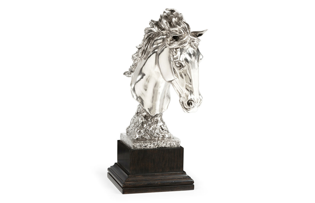 White Stainless Steel Stallion Horse Head