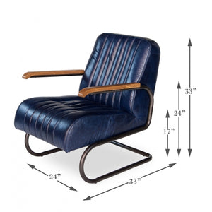 Bel-Air Arm Chair, Blue
