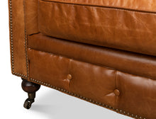 Load image into Gallery viewer, Tufted English Club Sofa, Cuba Brown [53130]