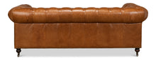 Load image into Gallery viewer, Tufted English Club Sofa, Cuba Brown [53130]