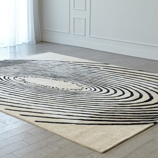 CONCENTRIC CIRCLES RUGS-FAWN