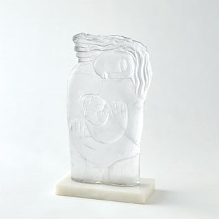 MOTHER AND CHILD CASE GLASS SCULPTURE