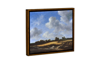 Wheatfield Painting on a Honey Walnut Frame