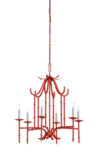 Bamboo Chandelier - Red 67151