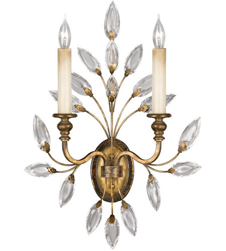 Crystal Laurel - Two Light Wall Sconce