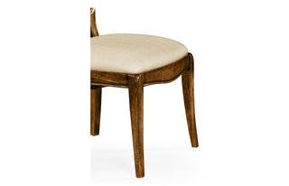 Spoon back upholstered dining chair (Side)