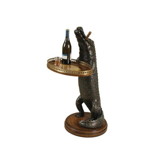 CAST RESIN ALLIGATOR OCCASIONAL TABLE