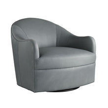 Load image into Gallery viewer, DELFINO CHAIR ANCHOR GREY LEATHER SWIVEL
