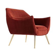 Load image into Gallery viewer, LEANDRO LOUNGE CHAIR PAPRIKA VELVET  8160