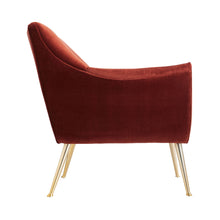 Load image into Gallery viewer, LEANDRO LOUNGE CHAIR PAPRIKA VELVET  8160