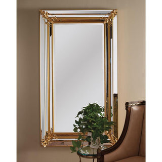 Maitland Smith  GOLD MIRROR FLORAL , MIRROR GLASS