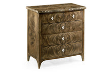 Load image into Gallery viewer, Small Bleached Mahogany Chest of Drawers with Bone Inlay
