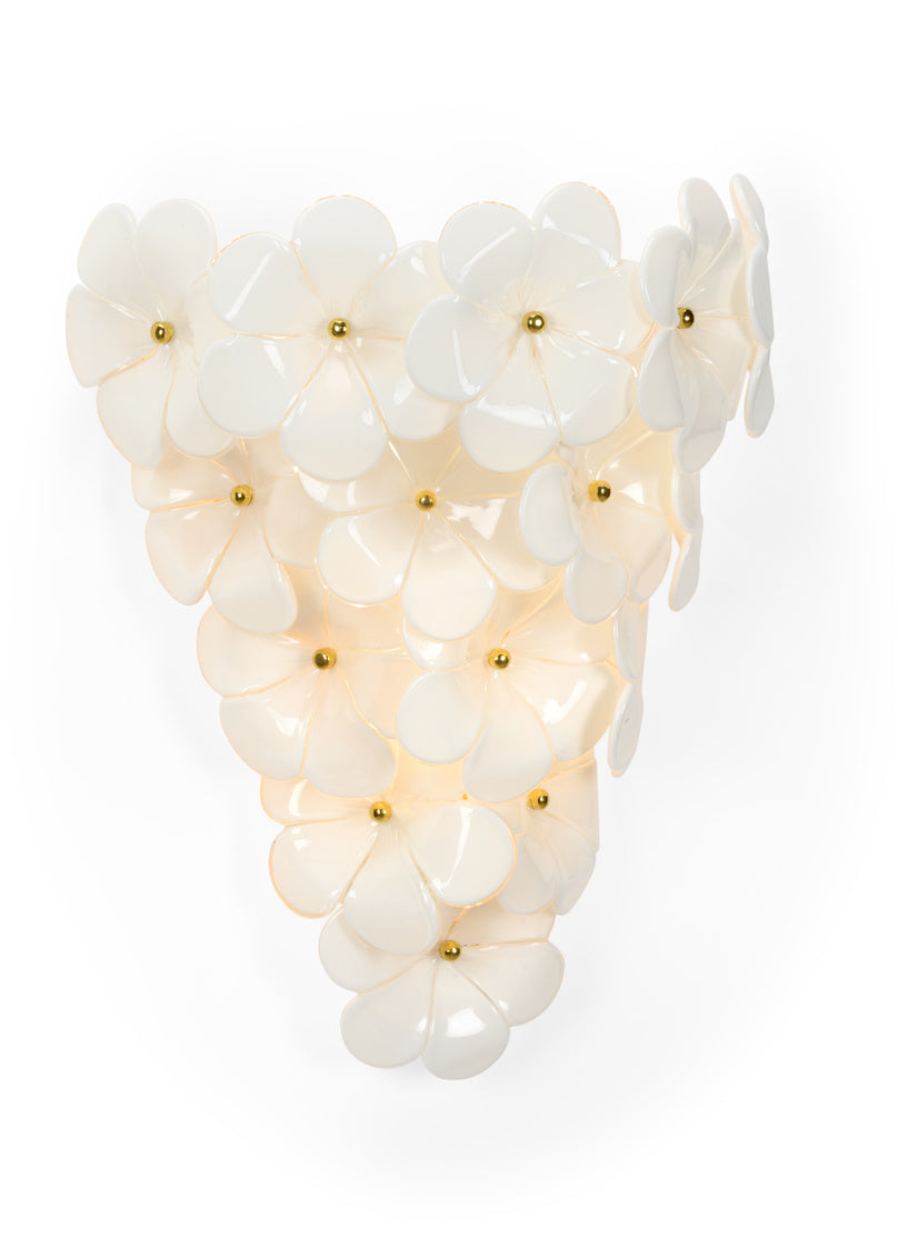 Glass Flower Wall Sconce