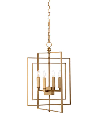 Cube Chandelier - Gold (Sm)