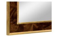 Load image into Gallery viewer, Standing mirror with gilt carved detailling