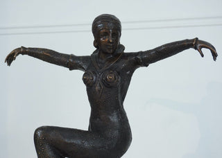 Deco Dancer Bronze Statue