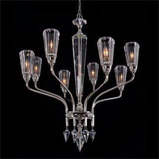 Sherwood Eight-Light Chandelier in Polished Nickel