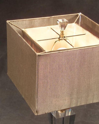 クリスタルとアンティーク真鍮のテーブルランプ AJL-0251
