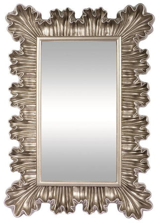 Cleopatra's Ruffles Elegance - Luxurious Wall Mirror with Intricate Ruffled Design for Opulent Home Decor