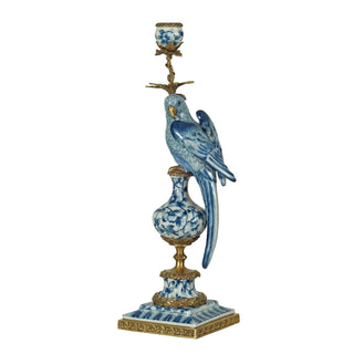 PORCELAIN PARROT CANDLE STAND 2