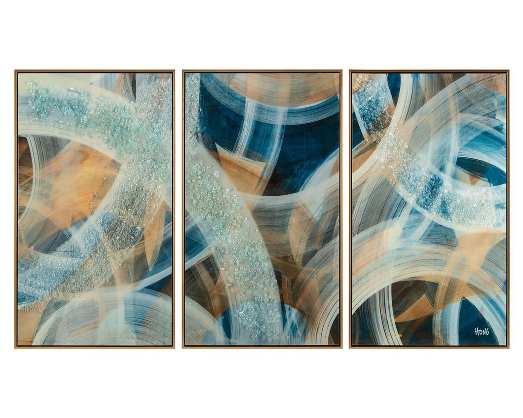 Mary Hong's Keep on Spinning Triptych