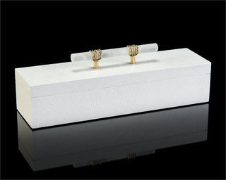 White Box with Alabaster Handle JRA-11036