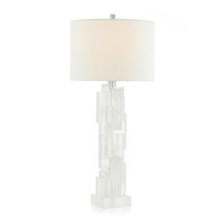 Stacked Panel Frosted Crystal Lamp