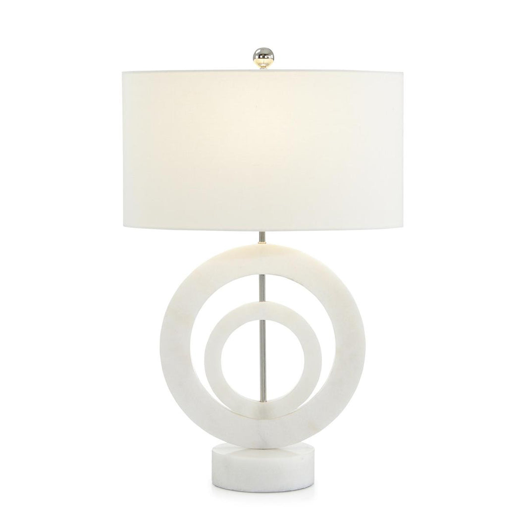 White Marble Rings Table Lamp