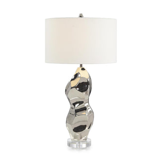 Polished Nickel Sculptural Table Lamp