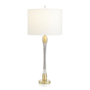 Crystal and Satin Gold Table Lamp