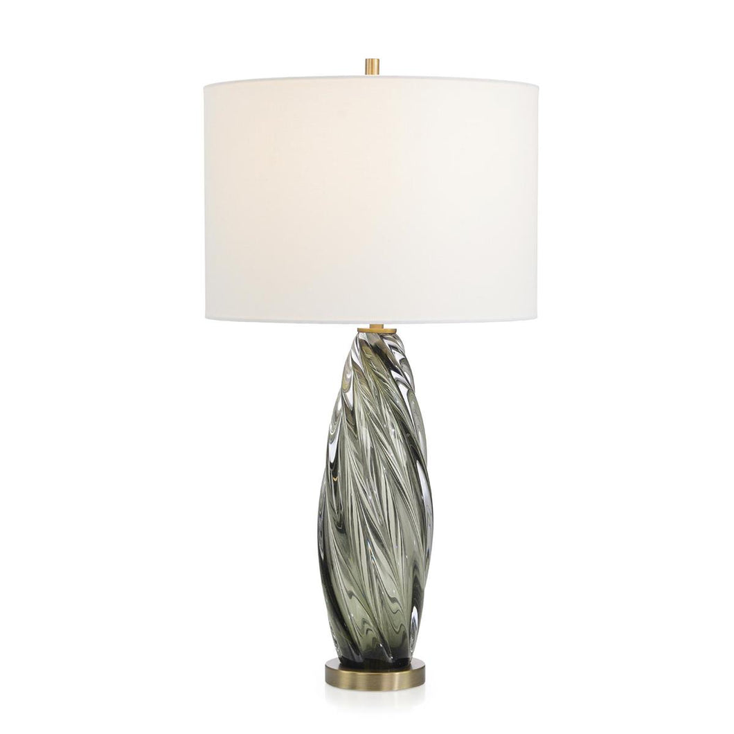 Olive Art Glass Table Lamp