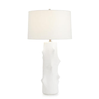 White Ceramic Sculpted Table Lamp