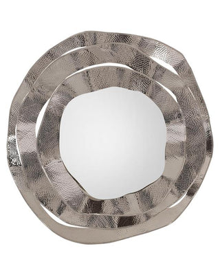 Ripple Frame Mirror in Nickel