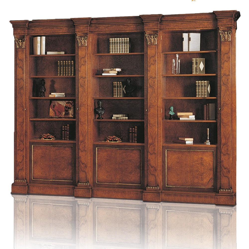 3-SECTIONS LIBRARY,PILASTERS CAN BE OPENED,6 DOORS