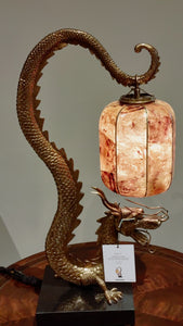 Sherwood Cast Brass Dragon Table Lamp