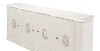 *Crested Wall Cabinet, White/White Finish R110-37