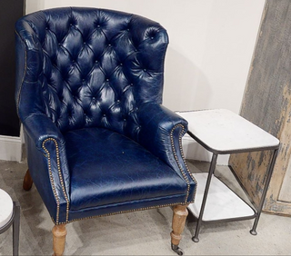 Welsh Blue Leather Chair