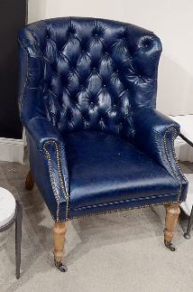 Welsh Blue Leather Chair