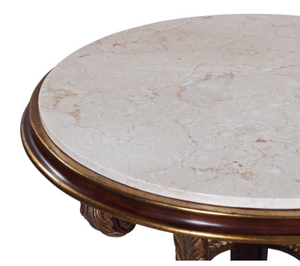 Side Table Plume, Cream Marble Top