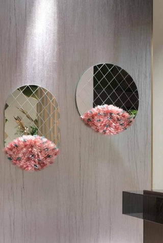 Visionnaire Foglia Oval Mirror in Murano Glass by Zanellato Bortotto