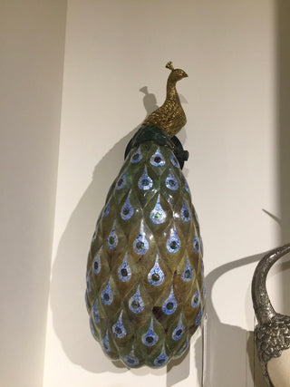 CAST BRASS PEACOCK WALL SCONCE-8106-19