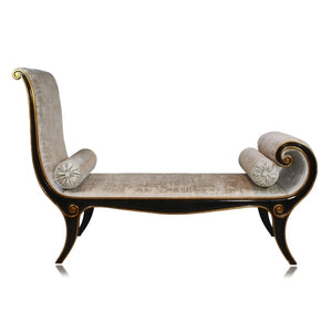 Neo Classical Rolled Arm Chaise Lounge