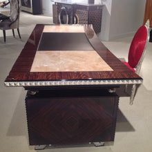 Load image into Gallery viewer, ACADEMY’ WRITING DESK BACKLIGHTED ONYX TOP